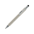 Monteverde® One Touch Tool Pen, Medium Point, 0.8 mm, Silver Barrel, Black Ink