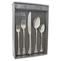 Gibson Elite Monteverdi 20-Piece Flatware Set, Silver