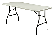 Lorell® Ultra-Lite Economy Folding Table, 29-3/10"H x 72"W x 30"D, 600 Lb Capacity, Gray 1 thumbnail image