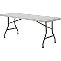 Lorell® Ultra-Lite Economy Folding Table, 29-3/10"H x 96"W x 30"D, 1000 Lb Capacity, Gray 1 thumbnail image