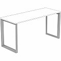 Lorell® Relevance Series Desk Leg Frame, Silver, 23.3" Desk Height