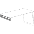 Lorell® Relevance Series Desk Leg Frame, Short Side, Silver, For 29 1/2"D Desk