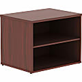 Lorell® Relevance Series 2-Shelf Open Storage, 23"H, Mahogany
