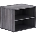 Lorell® Relevance Series 2-Shelf Open Storage, 23"H, Charcoal