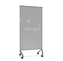 Ghent Pointe Magnetic Mobile Dry-Erase Glassboard, 76-1/2” x 36-3/16”, Gray, Silver Metal Frame 1 thumbnail image