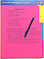 IdeaStream Find It File Folder Notepad, Letter Size, Assorted Neon, Pack Of 12 Folders
