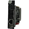 Perle C-100-S2SC40 Media Converter - 1 x Network (RJ-45) - 1 x SC Ports - 100Base-EX, 10/100Base-TX - 24.85 Mile - Internal