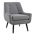 Linon Guthrie Accent Chair, Gray/Chrome