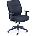 Lorell® Infinity Bonded Leather High-Back Chair With T-Arms, Black