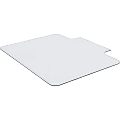 Lorell® 48" x 36" Glass Chair Mat With Lip, Clear