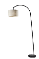 Adesso Chrystie Arc Floor Lamp, 83-1/2"H, Light Brown Shade/Black Base 1 thumbnail image