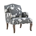Linon Caroline Arm Chair, Gray Floral