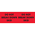 Tape Logic® Preprinted Pallet Protection Labels , DL3091, 10" x 3", Corner™Style, "Do Not Break Down Skid," Fluorescent Red, Roll Of 500