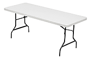 Lorell® 72"W Rectangular Banquet Table, Gray