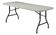 Lorell® 60"W Rectangular Banquet Table, Gray
