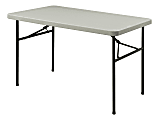 Lorell® 48"W Rectangular Banquet Table, Gray