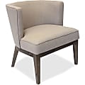 Lorell® Linen Fabric Accent Chair, Beige/Walnut