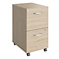 Bush Business Furniture Studio C 2-Drawer Mobile File Cabinet, Natural Elm, Standard Delivery