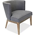 Lorell® Linen Fabric Accent Chair, Gray/Walnut