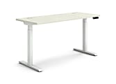 HON Coordinate 58"W Adjustable Height Standing Desk, 3-Stage Base, Silver Mesh/Designer White 1 thumbnail image