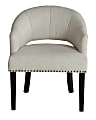 Ave Six Vivian Accent Chair, Linen/Dark Espresso