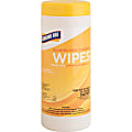 Genuine Joe Premoistened Disinfecting Surface Wipes, Lemon Scent, Pack Of 35