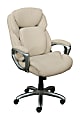 Serta® Works My Fit Ergonomic Bonded Leather High-Back Office Chair With 360° Motion Support, Inspired Ivory/Silver