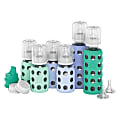LifeFactory Glass Baby Bottle Starter Set, Assorted Colors, LF120408C4 1 thumbnail image
