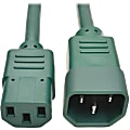 Eaton Tripp Lite Series PDU Power Cord, C13 to C14 - 10A, 250V, 18 AWG, 3 ft. (0.91 m), Green - Power extension cable - P004003AGN 1 thumbnail image