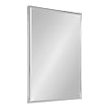 Uniek Kate And Laurel Rhodes Framed Rectangle Mirror, 36-13/16”H x 24-13/16”W x 1-5/8”D, Silver