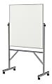 Ghent Reversible Non-Magnetic Dry-Erase Whiteboard/Cork Bulletin Board, 78 1/4" x 41 14", Aluminum Frame With Silver Finish