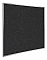 Ghent® Rubber Bulletin Board, 48 1/24" x 4 1/24", 90% Recycled, Confetti Satin Aluminum Frame