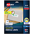 Avery® Repositionable Address Labels, 58160, Rectangle, 1" x 2-5/8", White, Pack Of 750 1 thumbnail image
