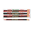 Moon Products Merry Christmas Pencil - 2HB Lead - Black Lead - Assorted Wood Barrel - 1 Dozen