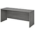 Bush Business Furniture Studio C Credenza Desk, 72"W x 24"D, Platinum Gray, Premium Installation