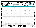 Blue Sky™ Monthly Desk Pad Calendar, 22" x 17", Barcelona, January to December 2019
