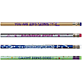 Moon Products Motivational Pencils, #2 HB Lead, Assorted Barrel Colors, Pack Of 144 Pencils