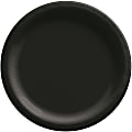 Amscan Round Paper Plates, Jet Black, 6-3/4”, 50 Plates Per Pack, Case Of 4 Packs 1 thumbnail image