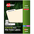 Avery® Easy Peel® EcoFriendly Permanent File Folder Labels, 45366, 2/3" x 3 7/16", 100% Recycled, White, Pack Of 1,500