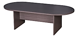 Boss Office Products 95"W Wood Race Track Conference Table, Driftwood