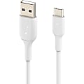 Belkin BoostCharge USB-C to USB-A Cable (1 meter / 3.3 foot, White) - 3.28 ft USB/USB-C Data Transfer Cable - First End: 1 x USB Type C - Male - Second End: 1 x USB Type A - Male - White