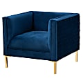 Baxton Studio 9794 Armchair, Navy Blue 1 thumbnail image