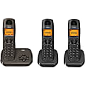 RCA 2162-3BKGA DECT 6.0 Cordless Phone - Black - 1 x Phone Line - 3 x Handset - Answering Machine