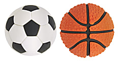 Office Depot® Brand Sports Basketball Eraser, White/Orange 1 thumbnail image