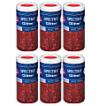 Spectra Glitter, Red, 4 Oz, Set Of 6 Jars