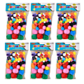 Charles Leonard Pom-Poms, Assorted Colors, 100 Pom-Poms Per Pack, Set Of 6 Packs 1 thumbnail image
