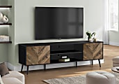 Monarch Specialties Foster TV Stand For TVs Up To 70”, 22-1/2’H x 71”W x 15-1/2”D, Brown/Black 1 thumbnail image