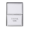 Sincerely A Collection by C.R. Gibson® Double-Pack Note Cards With Envelopes, 4 7/8" x 3 1/2", White Thank You, Box Of 16