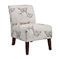 Linon Roxy Butterfly Accent Chair, Dark Espresso 1 thumbnail image