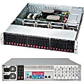 Supermicro SuperChassis 216BAC-R920LPB (Black) - Rack-mountable - Black - 2U - 24 x Bay - 3 x 3.15" x Fan(s) Installed - 2 x 920 W - EATX, ATX Motherboard Supported - 8 x Fan(s) Supported - 24 x External 2.5" Bay - 7x Slot(s)